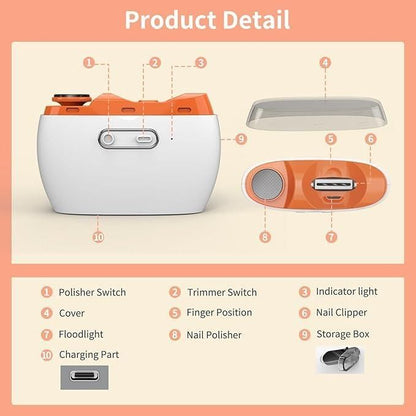 Rechargeable Electric Nail Clipper – Silent, Safe & Precise Trimming
